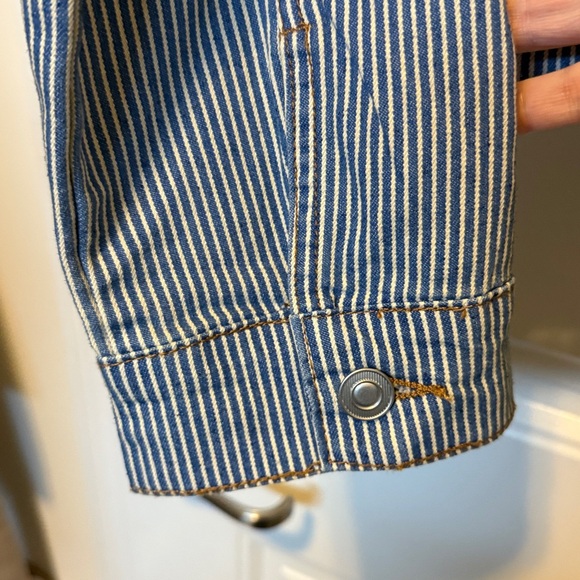Hem & Thread Pinstripe Denim Jacket - Picture 4 of 5